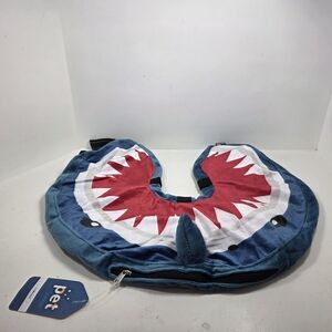 Shark Bite Neck Pillow for Kids - Blue/Red